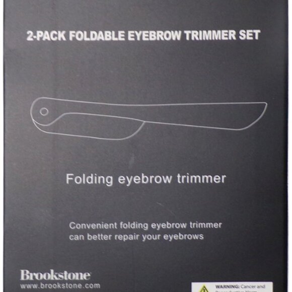 Brookstone 2-Pack Eyebrow Trimmer Set New In Box - Picture 2 of 2